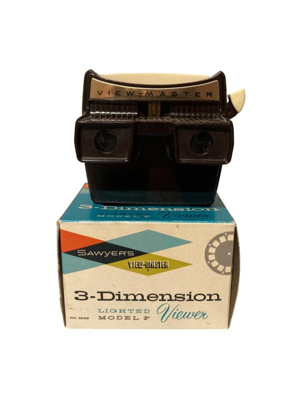 Sawyers View-Master 3D Lighted Viewer Model F With Box - Tested Works